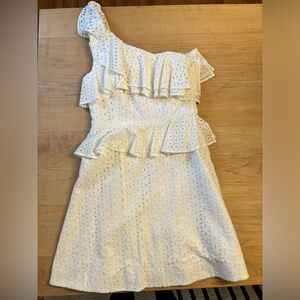 Lilly Pulitzer Josey Dress Resort White Oval Floral Petal Eyelet 6